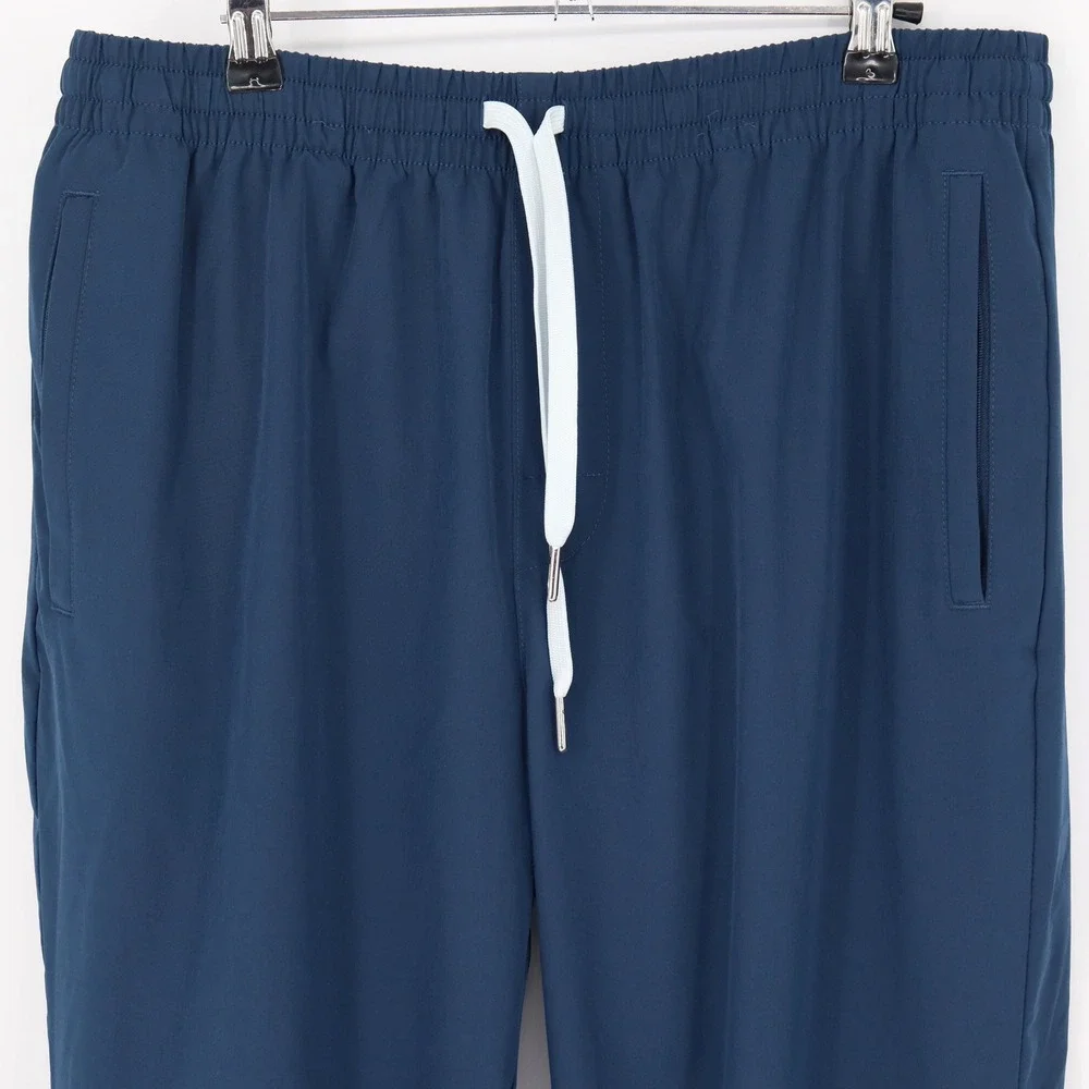 Cove Blue Joggers with White Drawstring - Picture 2 of 6